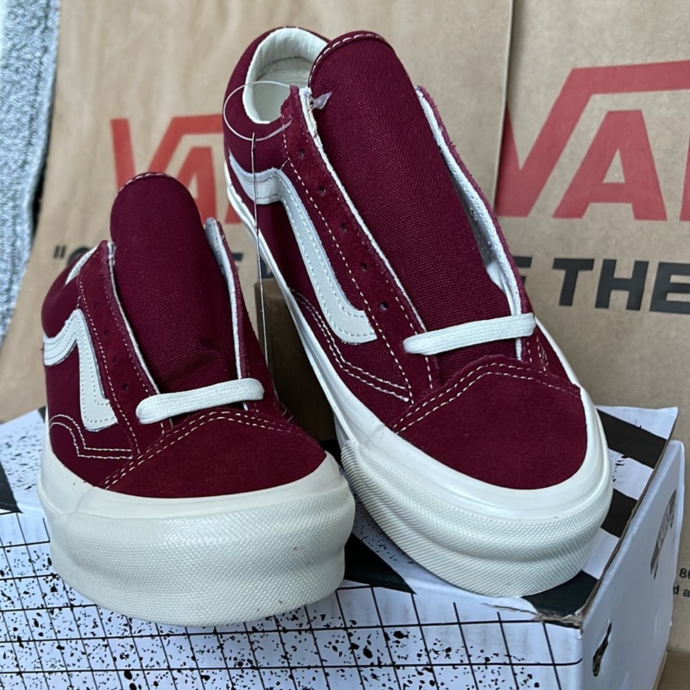 Vans Og Style 36 Lx Suede/Canvas Pomegranate/Classic White WMNS - Picture 8 of 16